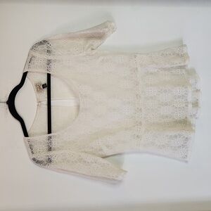 Eyelash couture white lace top